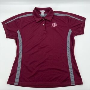 Pro Celebrity | L | Texas A&M Aggies Maroon Gray Polo Shirt | College Style